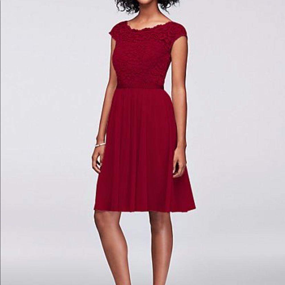 David’s Bridal Red Bridesmaid Dress, Size 22